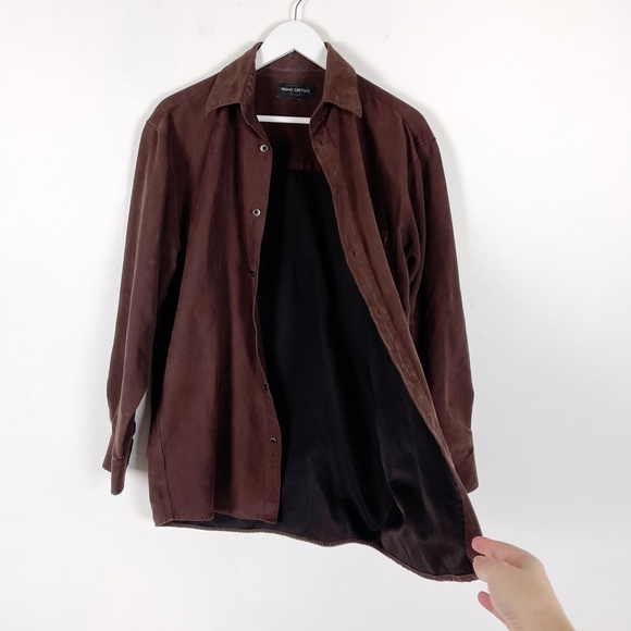 Wayne Gretzky Faux Suede Button Up Shirt - Picture 3 of 4